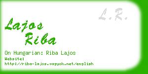 lajos riba business card